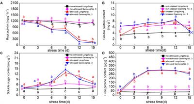 Physiological and Proteomic Responses of Contrasting Alfalfa (Medicago sativa L.) Varieties to PEG-Induced Osmotic Stress